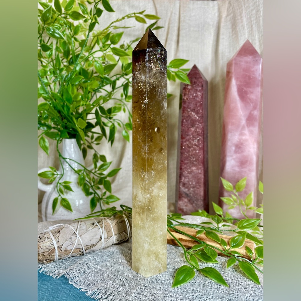 1361 Large Smoky Quartz Crystal Tower